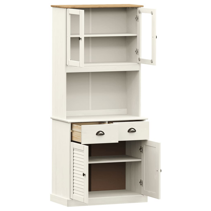 VIGO Highboard in White - Solid Pine Wood, Elegant Storage Solution (78x40x175 cm) - Premium  from Home Treasures - Just £338.99! Shop now at Home Treasures