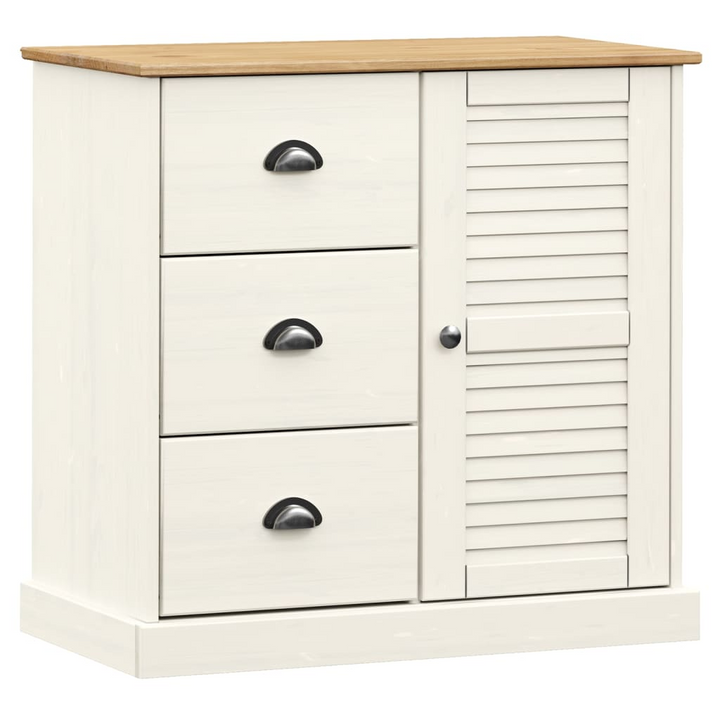 Elegant VIGO Sideboard with Drawers | Compact, Stylish Storage Solution in White Solid Pine Wood - Premium  from Home Treasures - Just £158.99! Shop now at Home Treasures