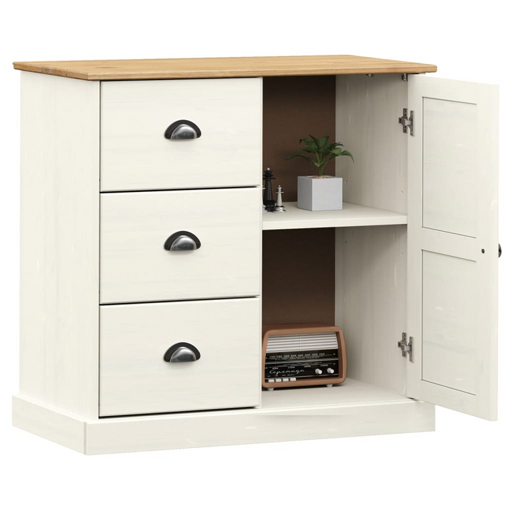 Elegant VIGO Sideboard with Drawers | Compact, Stylish Storage Solution in White Solid Pine Wood - Premium  from Home Treasures - Just £158.99! Shop now at Home Treasures