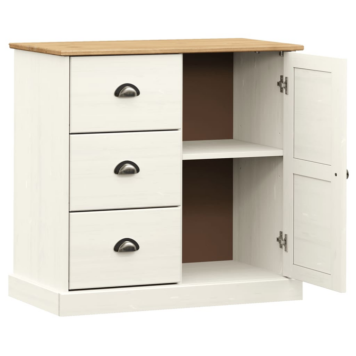 Elegant VIGO Sideboard with Drawers | Compact, Stylish Storage Solution in White Solid Pine Wood - Premium  from Home Treasures - Just £158.99! Shop now at Home Treasures