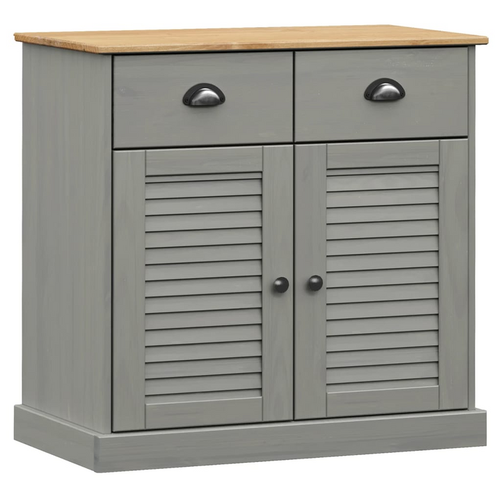 VIGO Solid Wood Pine Sideboard with Drawers in Grey - Stylish & Durable Storage Cabinet (78x40x75 cm) - Premium  from Home Treasures - Just £189.99! Shop now at Home Treasures