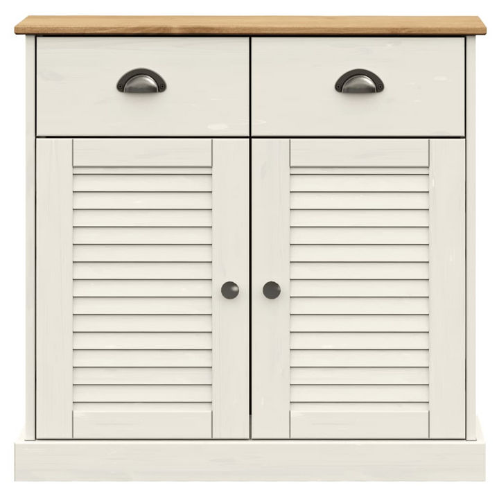 VIGO White Solid Pine Wood Sideboard with Drawers | 78x40x75 cm | Rustic Storage Solution - Premium  from Home Treasures - Just £177.99! Shop now at Home Treasures