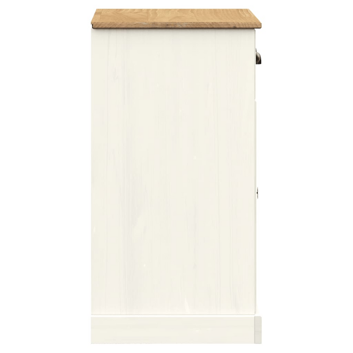 VIGO White Solid Pine Wood Sideboard with Drawers | 78x40x75 cm | Rustic Storage Solution - Premium  from Home Treasures - Just £177.99! Shop now at Home Treasures