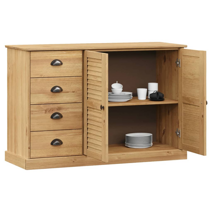 VIGO Solid Pine Wood Sideboard with Drawers 113x40x75 cm - Durable, Versatile Storage Solution - Premium  from Home Treasures - Just £318.99! Shop now at Home Treasures