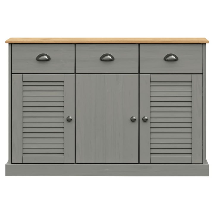 Elegant VIGO Solid Wood Pine Sideboard with Drawers in Grey - 113x40x75 cm - Premium  from Home Treasures - Just £221.99! Shop now at Home Treasures