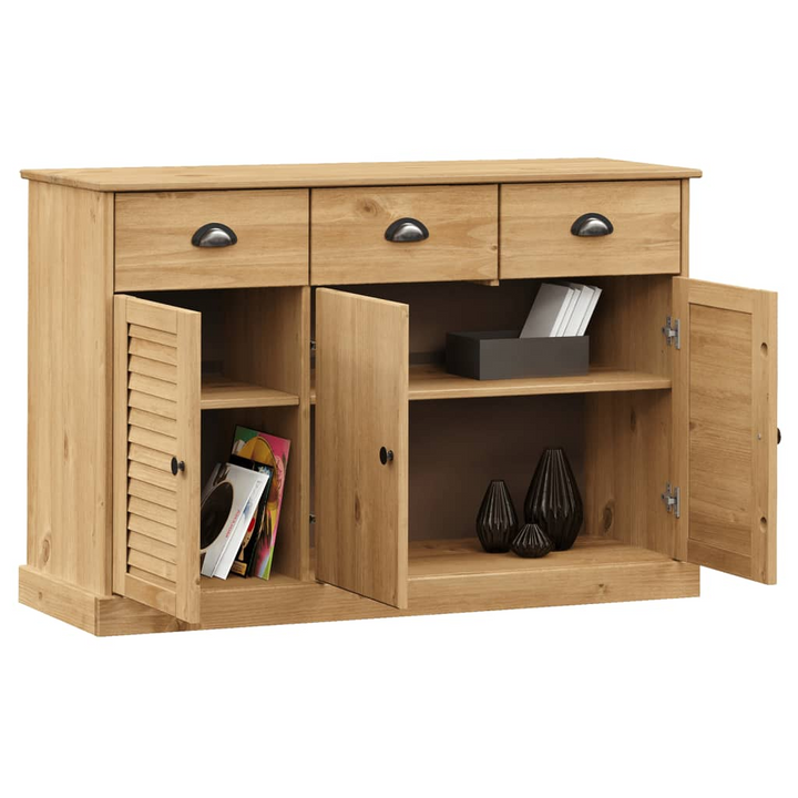 VIGO Solid Pine Wood Sideboard - Stylish & Durable Storage with Drawers, 113x40x75 cm - Premium  from Home Treasures - Just £204.99! Shop now at Home Treasures