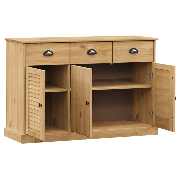 VIGO Solid Pine Wood Sideboard - Stylish & Durable Storage with Drawers, 113x40x75 cm - Premium  from Home Treasures - Just £204.99! Shop now at Home Treasures