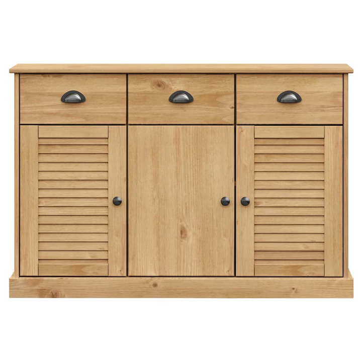 VIGO Solid Pine Wood Sideboard - Stylish & Durable Storage with Drawers, 113x40x75 cm - Premium  from Home Treasures - Just £204.99! Shop now at Home Treasures