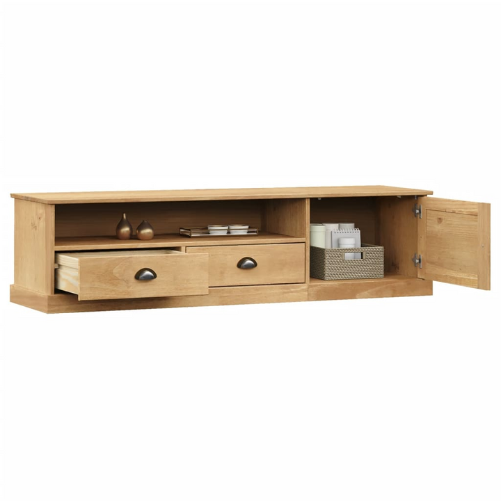 VIGO Solid Pine Wood TV Cabinet - 156x40x40 cm with Ample Storage - Rustic Charm, Durable, Easy Maintenance - Premium  from Home Treasures - Just £156.99! Shop now at Home Treasures