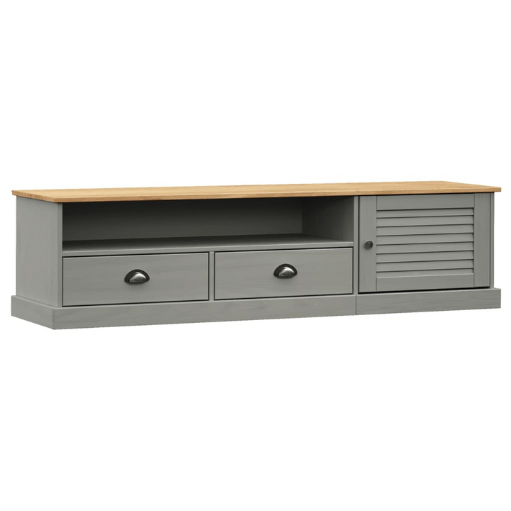 VIGO TV Cabinet - Elegant Grey Solid Pine Wood, 156x40x40 cm - Ample Storage & Durable Design - Premium  from Home Treasures - Just £131.99! Shop now at Home Treasures