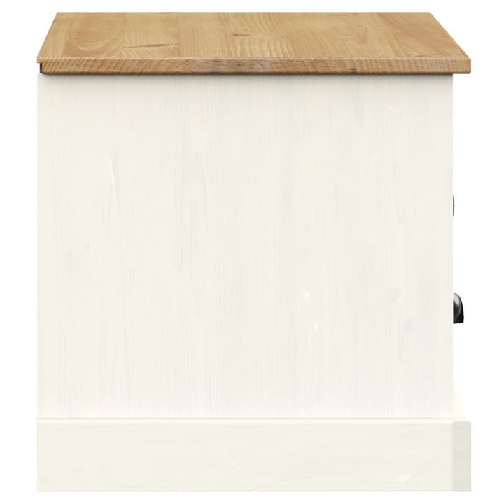 VIGO TV Cabinet in White - Solid Pine Wood, Ample Storage, Rustic Look - 106x40x40 cm - Premium  from Home Treasures - Just £90.99! Shop now at Home Treasures