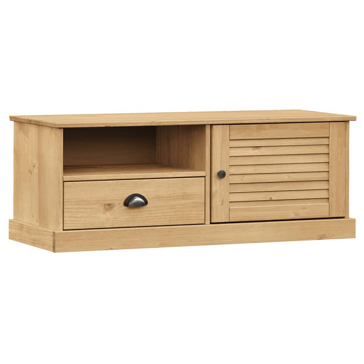 VIGO Solid Wood Pine TV Cabinet with Ample Storage - Rustic Charm, 106x40x40 cm - Premium  from Home Treasures - Just £94.99! Shop now at Home Treasures