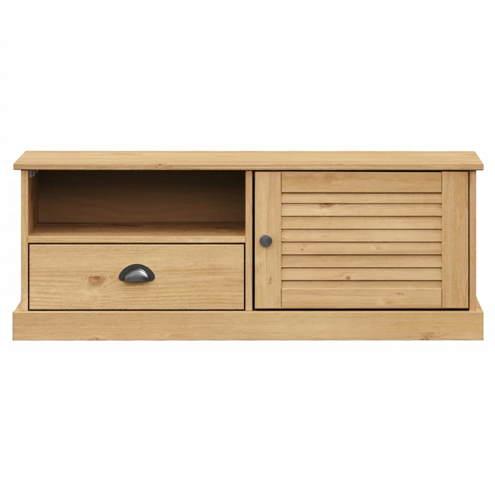 VIGO Solid Wood Pine TV Cabinet with Ample Storage - Rustic Charm, 106x40x40 cm - Premium  from Home Treasures - Just £94.99! Shop now at Home Treasures