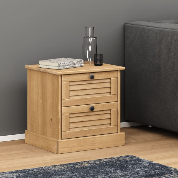 VIGO Bedside Cabinet - Solid Pine Wood Nightstand - 42x35x42 cm - Stylish & Durable with Ample Storage Space - Premium  from Home Treasures - Just £71.99! Shop now at Home Treasures