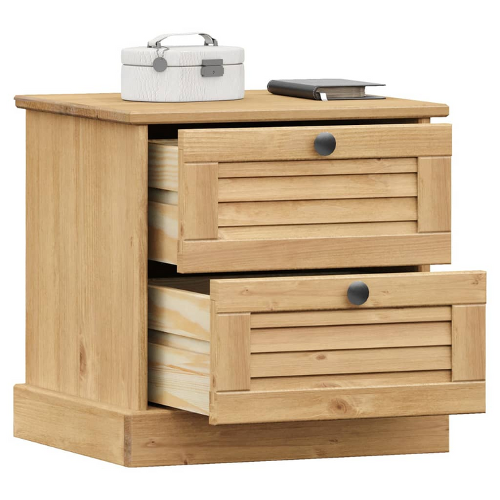 VIGO Bedside Cabinet - Solid Pine Wood Nightstand - 42x35x42 cm - Stylish & Durable with Ample Storage Space - Premium  from Home Treasures - Just £76.99! Shop now at Home Treasures