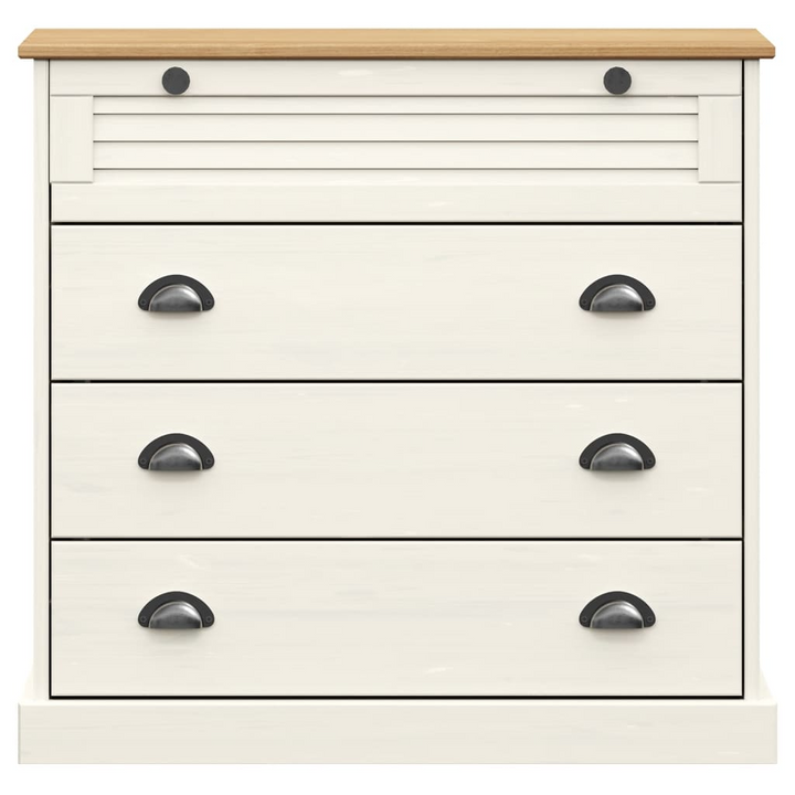 VIGO Highboard in White 80x40x176 cm | Solid Pine Wood Buffet Cabinet with Glass Doors and Ample Storage - Premium  from Home Treasures - Just £361.99! Shop now at Home Treasures