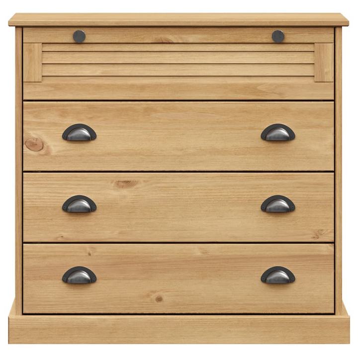 VIGO Highboard | 80x40x176 cm | Elegant Pine Wood Storage Cabinet with Glass Doors & Metal Handles - Premium  from Home Treasures - Just £334.99! Shop now at Home Treasures