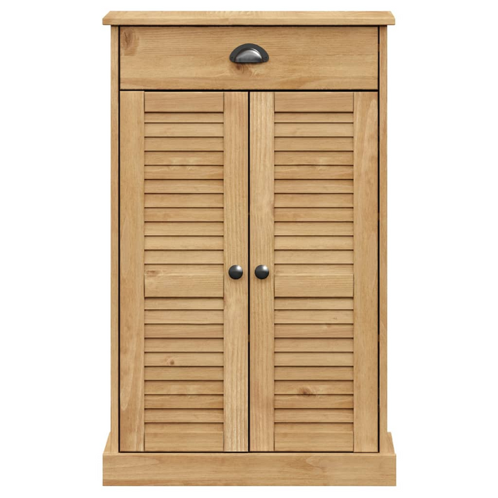 VIGO Solid Pine Wood Shoe Cabinet with Shelves & Drawer - 60x35x96 cm - Premium  from Home Treasures - Just £177.99! Shop now at Home Treasures