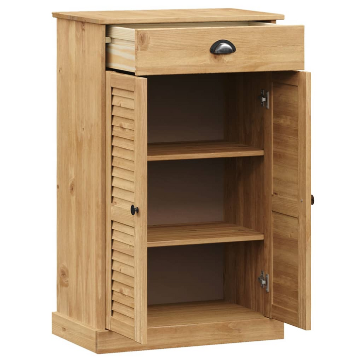 VIGO Solid Pine Wood Shoe Cabinet with Shelves & Drawer - 60x35x96 cm - Premium  from Home Treasures - Just £177.99! Shop now at Home Treasures