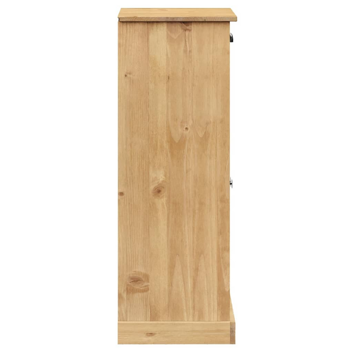 VIGO Solid Pine Wood Shoe Cabinet with Shelves & Drawer - 60x35x96 cm - Premium  from Home Treasures - Just £177.99! Shop now at Home Treasures