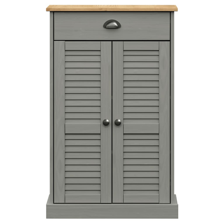 VIGO Shoe Cabinet in Grey - 60x35x96 cm Solid Pine Wood with Ample Storage - Premium  from Home Treasures - Just £138.99! Shop now at Home Treasures