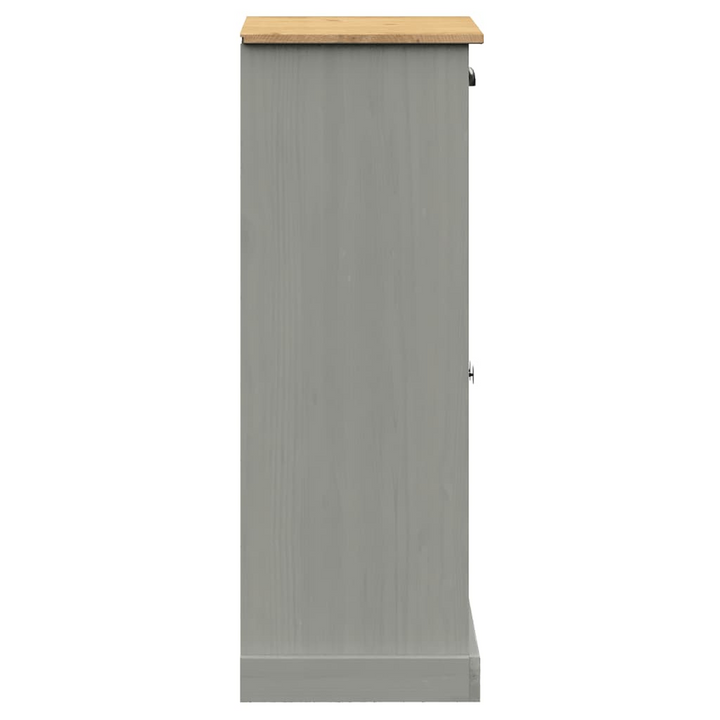 VIGO Shoe Cabinet in Grey - 60x35x96 cm Solid Pine Wood with Ample Storage - Premium  from Home Treasures - Just £138.99! Shop now at Home Treasures