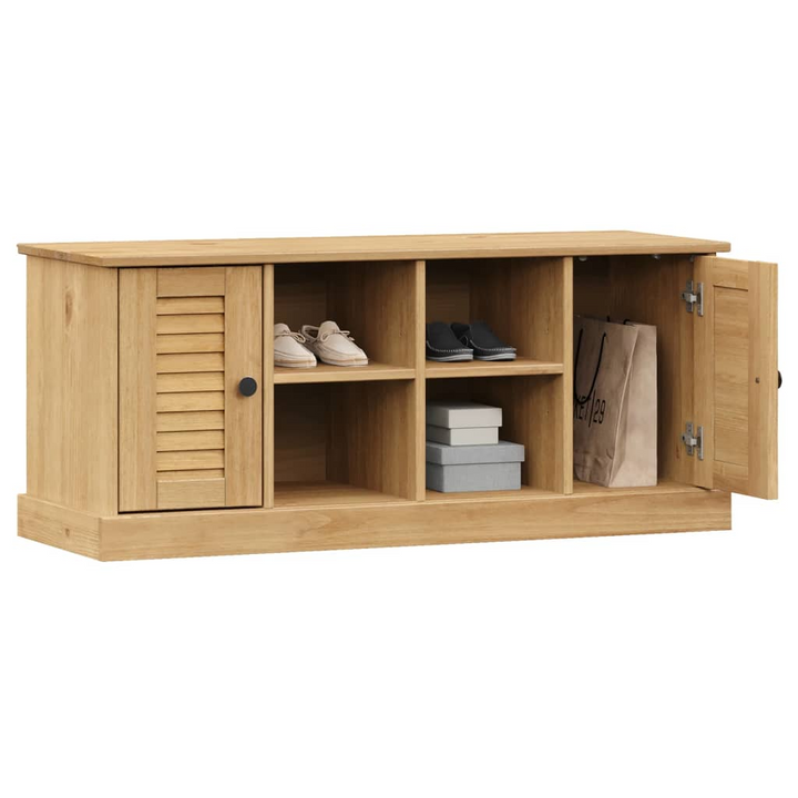 VIGO Shoe Bench – Solid Pine Wood, Rustic Storage Solution, 106x35x45 cm – Perfect Entryway Organizer - Premium  from Home Treasures - Just £159.99! Shop now at Home Treasures