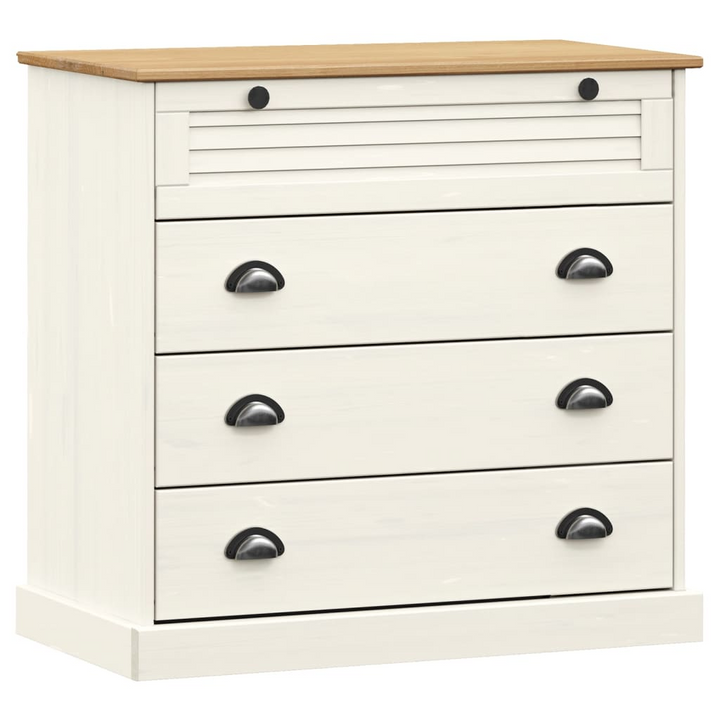 VIGO Chest of Drawers, White 80x40x76 cm Solid Wood Pine - Premium  from Home Treasures - Just £202.99! Shop now at Home Treasures