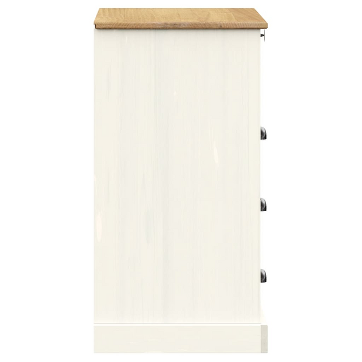 VIGO Chest of Drawers, White 80x40x76 cm Solid Wood Pine - Premium  from Home Treasures - Just £202.99! Shop now at Home Treasures