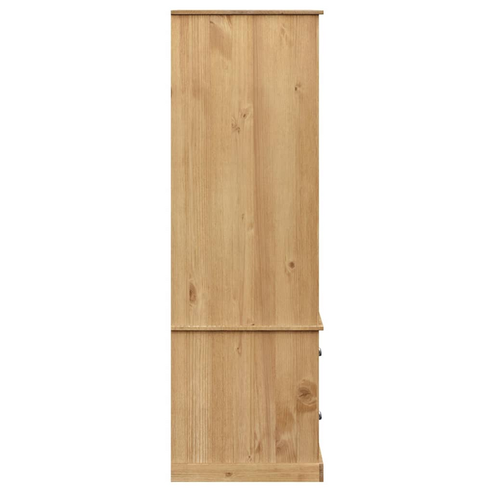 VIGO Solid Pine Wood Wardrobe 90x55x176 cm - Spacious Storage Closet with Drawers & Metal Handles - Premium  from Home Treasures - Just £395.99! Shop now at Home Treasures