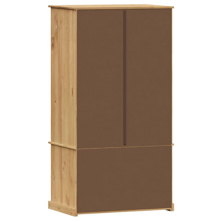 VIGO Solid Pine Wood Wardrobe 90x55x176 cm - Spacious Storage Closet with Drawers & Metal Handles - Premium  from Home Treasures - Just £395.99! Shop now at Home Treasures