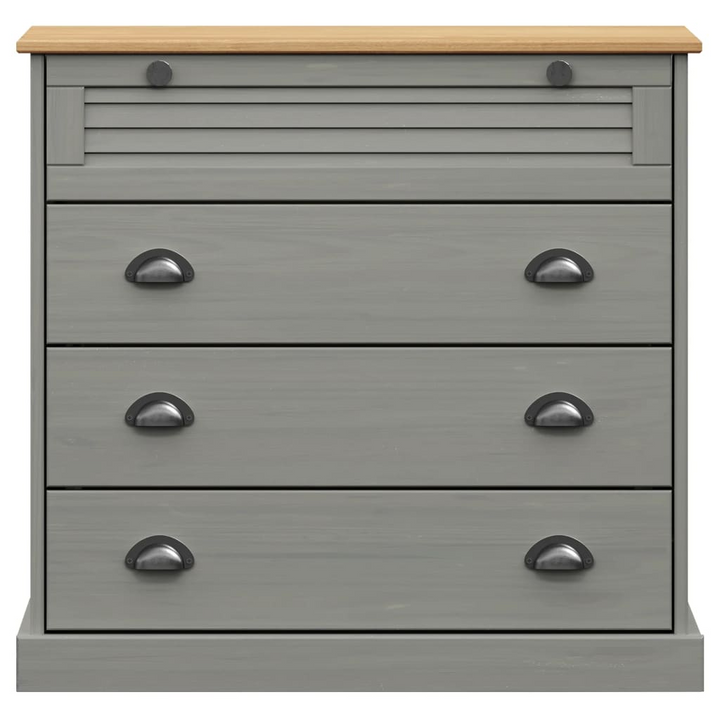 VIGO Solid Wood Pine Chest of Drawers in Grey 80x40x76 cm - Stylish Storage for Your Home - Premium  from Home Treasures - Just £168.99! Shop now at Home Treasures