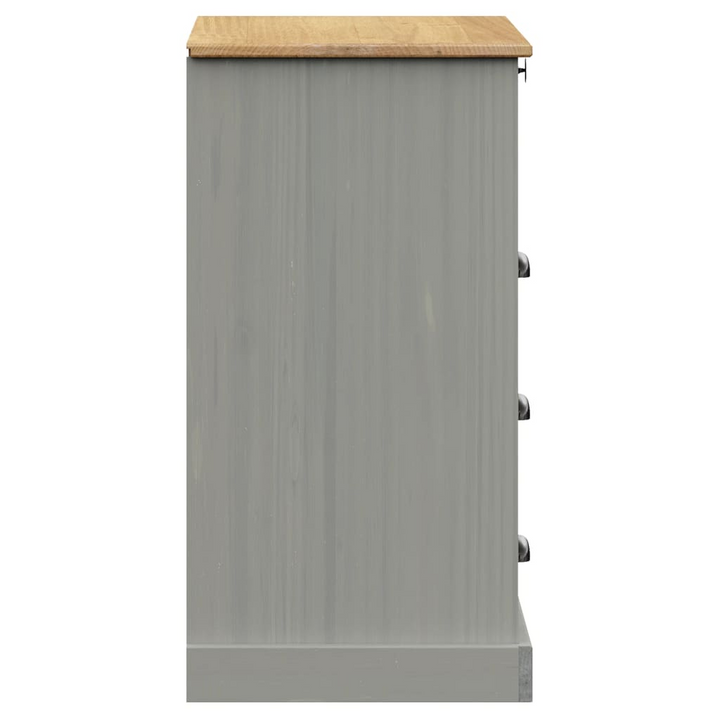 VIGO Solid Wood Pine Chest of Drawers in Grey 80x40x76 cm - Stylish Storage for Your Home - Premium  from Home Treasures - Just £168.99! Shop now at Home Treasures