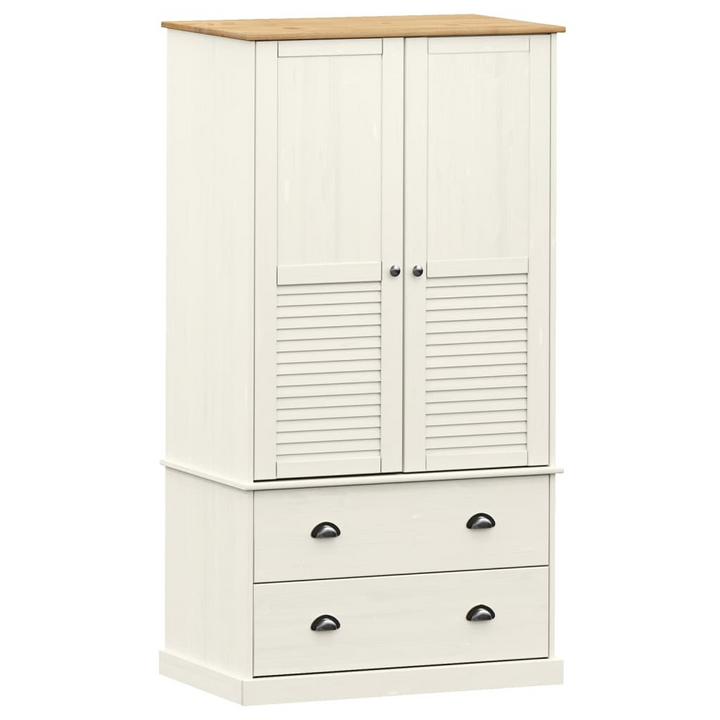 VIGO Solid Pine Wardrobe in White - 90x55x176 cm | Elegant & Spacious Storage Solution - Premium  from Home Treasures - Just £421.99! Shop now at Home Treasures