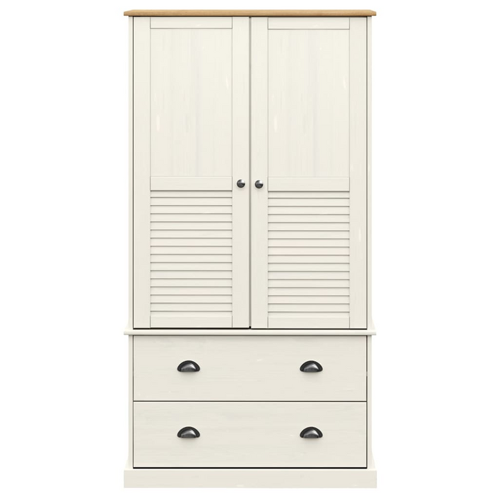 VIGO Solid Pine Wardrobe in White - 90x55x176 cm | Elegant & Spacious Storage Solution - Premium  from Home Treasures - Just £421.99! Shop now at Home Treasures