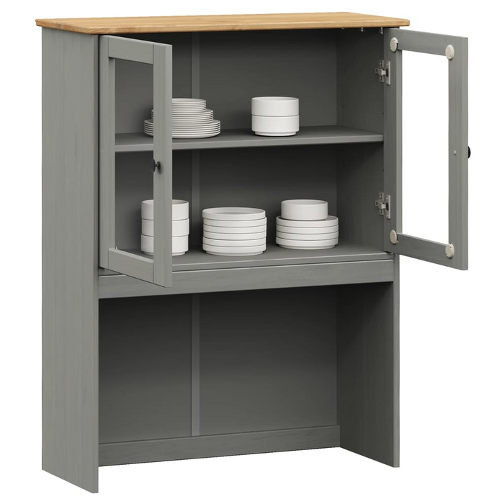 VIGO Highboard Top in Grey – Solid Pine Wood, 78x30x100 cm – Stylish & Durable Storage Solution - Premium  from Home Treasures - Just £140.99! Shop now at Home Treasures