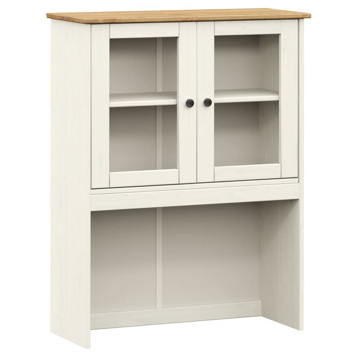 VIGO Dresser Top in White - 78x30x100 cm - Elegant Solid Pine Wood with Glass Doors & Ample Storage - Premium  from Home Treasures - Just £160.99! Shop now at Home Treasures