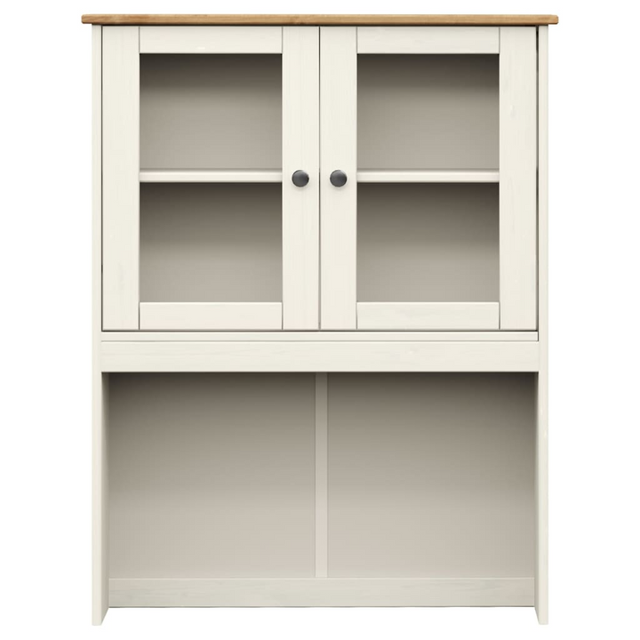 VIGO Dresser Top in White - 78x30x100 cm - Elegant Solid Pine Wood with Glass Doors & Ample Storage - Premium  from Home Treasures - Just £160.99! Shop now at Home Treasures