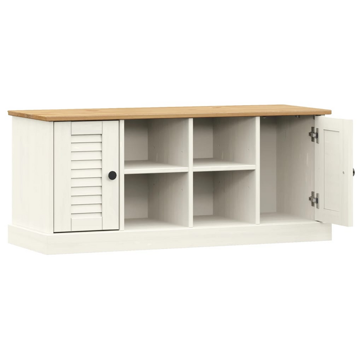 VIGO Shoe Bench in White - 106x35x45 cm, Solid Pine Wood, Modern Entryway Storage Solution - Premium  from Home Treasures - Just £118.99! Shop now at Home Treasures