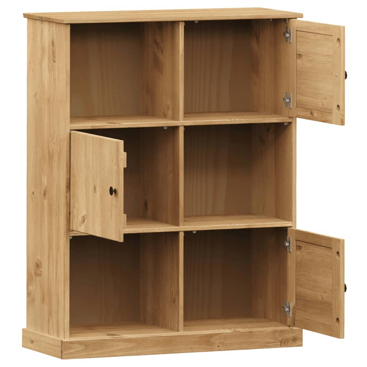 VIGO Solid Wood Pine Bookcase 90x35x114.5 cm - Rustic Charm with Ample Storage | Premium Quality, Durable Furniture - Premium  from Home Treasures - Just £227.99! Shop now at Home Treasures