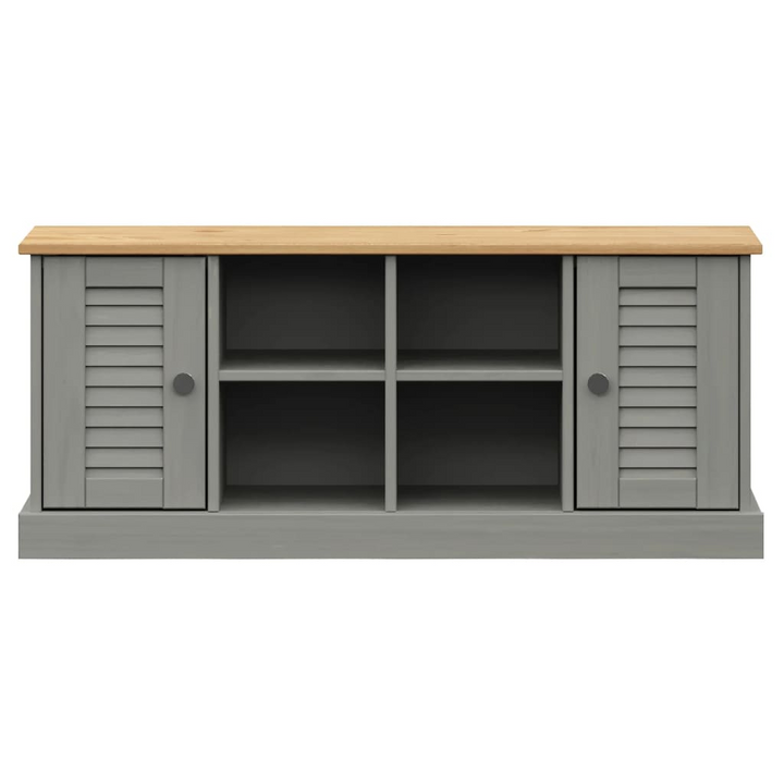 VIGO Shoe Bench in Grey - 106x35x45 cm - Solid Pine Wood with Ample Storage and Elegant Metal Knobs - Premium  from Home Treasures - Just £99.99! Shop now at Home Treasures