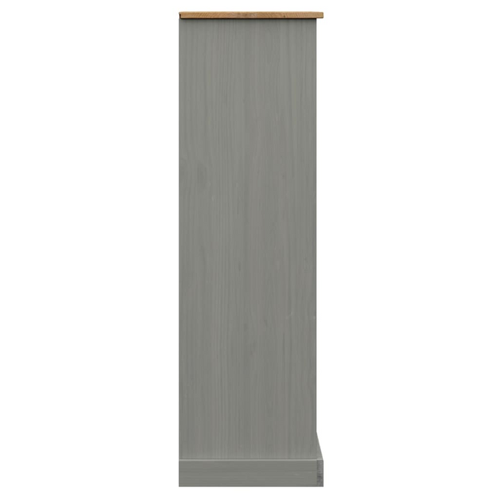 VIGO Bookcase in Grey 90x35x114.5 cm | Solid Pine Wood Storage with Rustic Charm - Durable & Stylish - Premium  from Home Treasures - Just £147.99! Shop now at Home Treasures