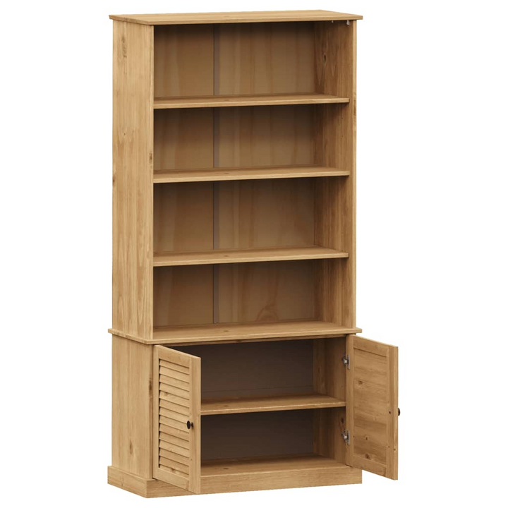 VIGO Solid Wood Pine Bookcase - Rustic Charm for Your Home Interior - Premium  from Home Treasures - Just £288.99! Shop now at Home Treasures