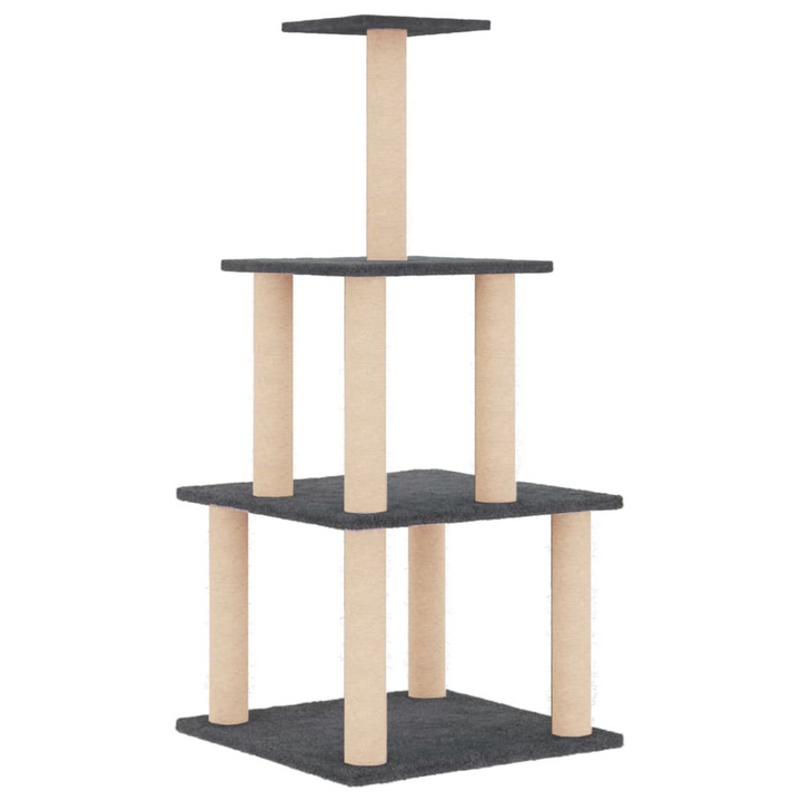 Cat Tree with Sisal Scratching Posts Dark Grey - 111 cm - Premium  from Home Treasures - Just £42.99! Shop now at Home Treasures