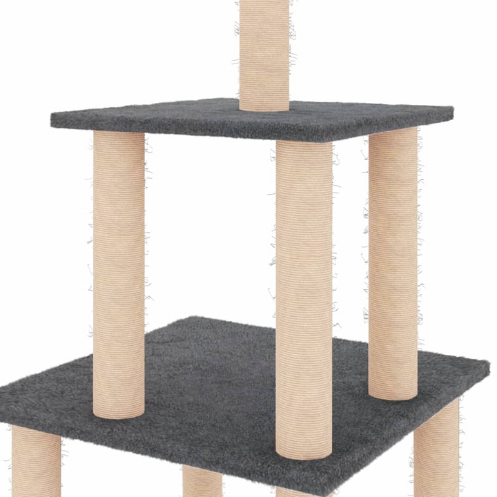 Cat Tree with Sisal Scratching Posts Dark Grey - 111 cm - Premium  from Home Treasures - Just £42.99! Shop now at Home Treasures