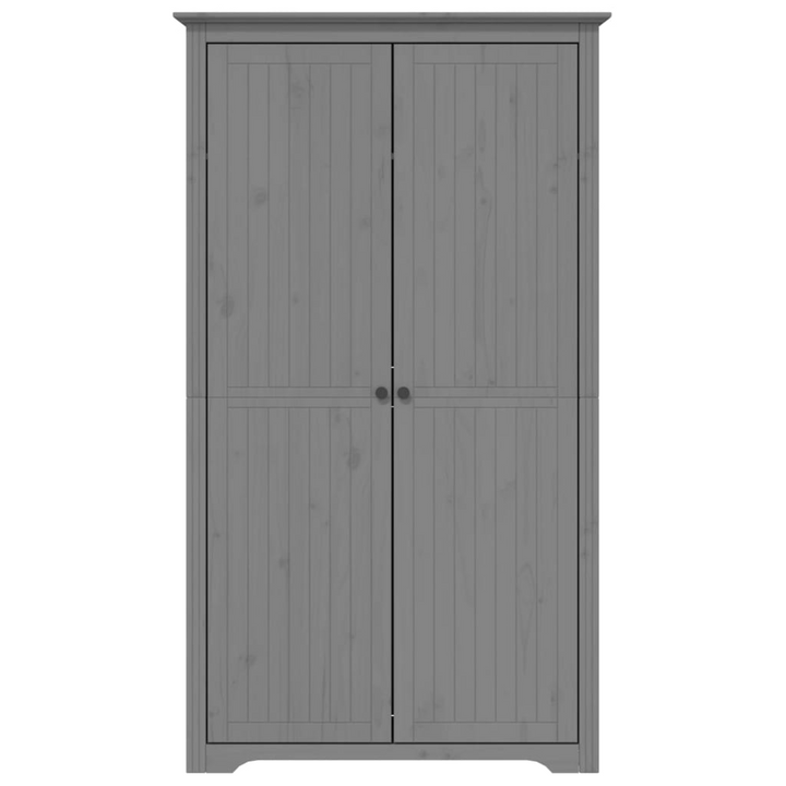 BODO Solid Pine Wood Wardrobe in Grey - French Design with Ample Storage, 101x52x176.5 cm - Premium  from Home Treasures - Just £261.99! Shop now at Home Treasures