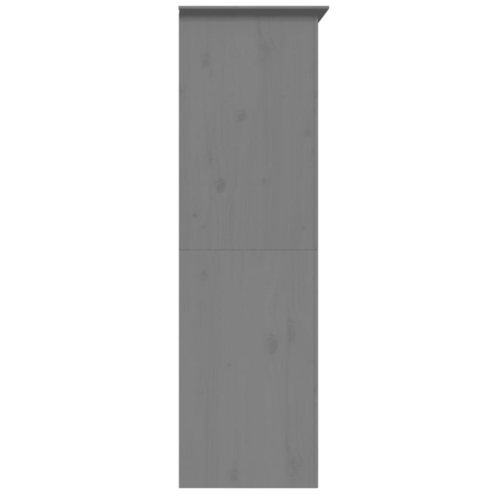 BODO Solid Pine Wood Wardrobe in Grey - French Design with Ample Storage, 101x52x176.5 cm - Premium  from Home Treasures - Just £261.99! Shop now at Home Treasures