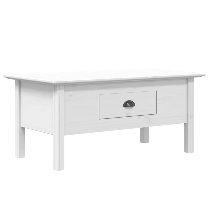 BODO Coffee Table - Elegant French-Style White Table, Durable Solid Pine Wood, 100x55x45 cm - Premium  from Home Treasures - Just £76.99! Shop now at Home Treasures