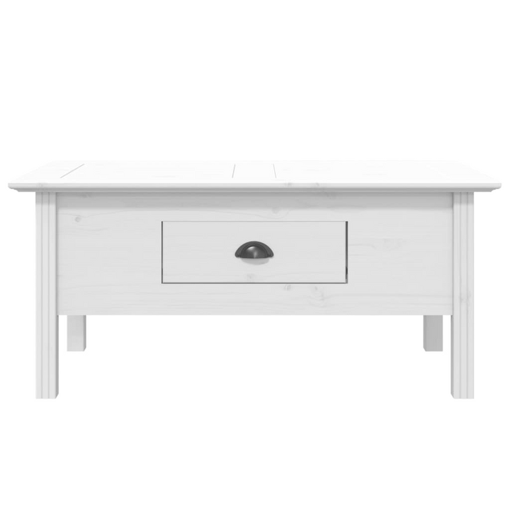 BODO Coffee Table - Elegant French-Style White Table, Durable Solid Pine Wood, 100x55x45 cm - Premium  from Home Treasures - Just £76.99! Shop now at Home Treasures