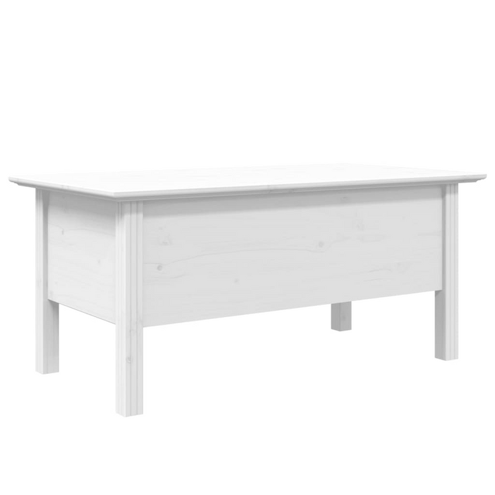 BODO Coffee Table - Elegant French-Style White Table, Durable Solid Pine Wood, 100x55x45 cm - Premium  from Home Treasures - Just £76.99! Shop now at Home Treasures